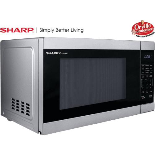 Sharp 1.1  Cu Ft Countertop Microwave Oven, Stainless Steel